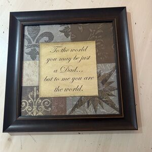 Decorative Framed Wall Art with Inspirational Quote